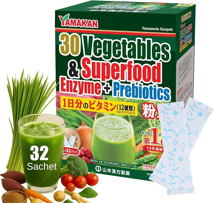 Yamamoto Kanpoh YAMAKAN Natural Digestive Enzymes with Prebiotic Powder, 12 Mixed Vitamins & Supe... | Amazon (US)