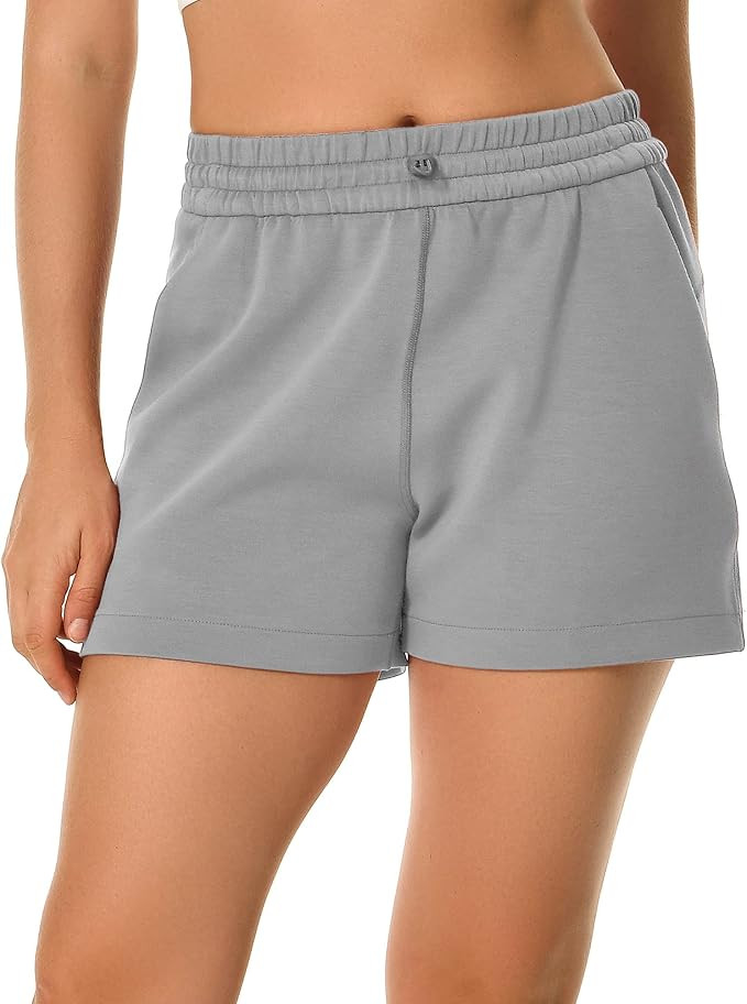 Colorfulkoala Women's High Waisted Ultra Soft Athletic Sweat Shorts Casual Summer Lounge Pants wi... | Amazon (US)