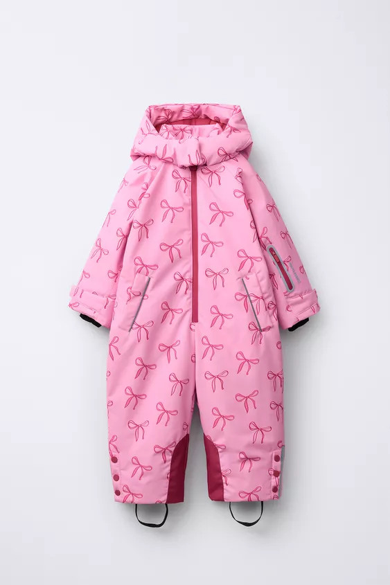 WATER RESISTANT AND WINDPROOF BOWS LONG JUMPSUIT | Zara US