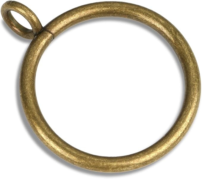 Awoin 14 PCS 1.25-Inch Antique Brass Eyelet Curtain Rings, This 1 1/4 Inch Small Size Curtain Rod... | Amazon (US)