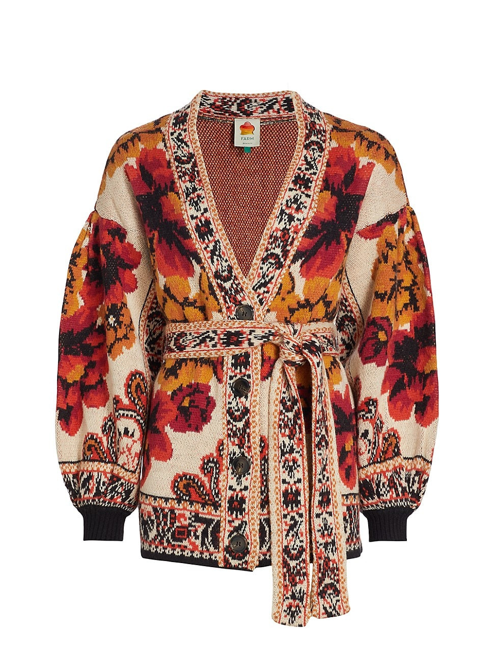 Women's Winter Tapestry Knit Cardigan - Sand - Size Medium | Saks Fifth Avenue