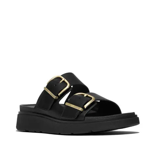 FitFlop Gen-FF Buckle Two-Bar Sandal in Black at Nordstrom, Size 7 | Nordstrom