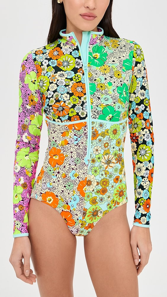 Blossom Zip Front One Piece | Shopbop