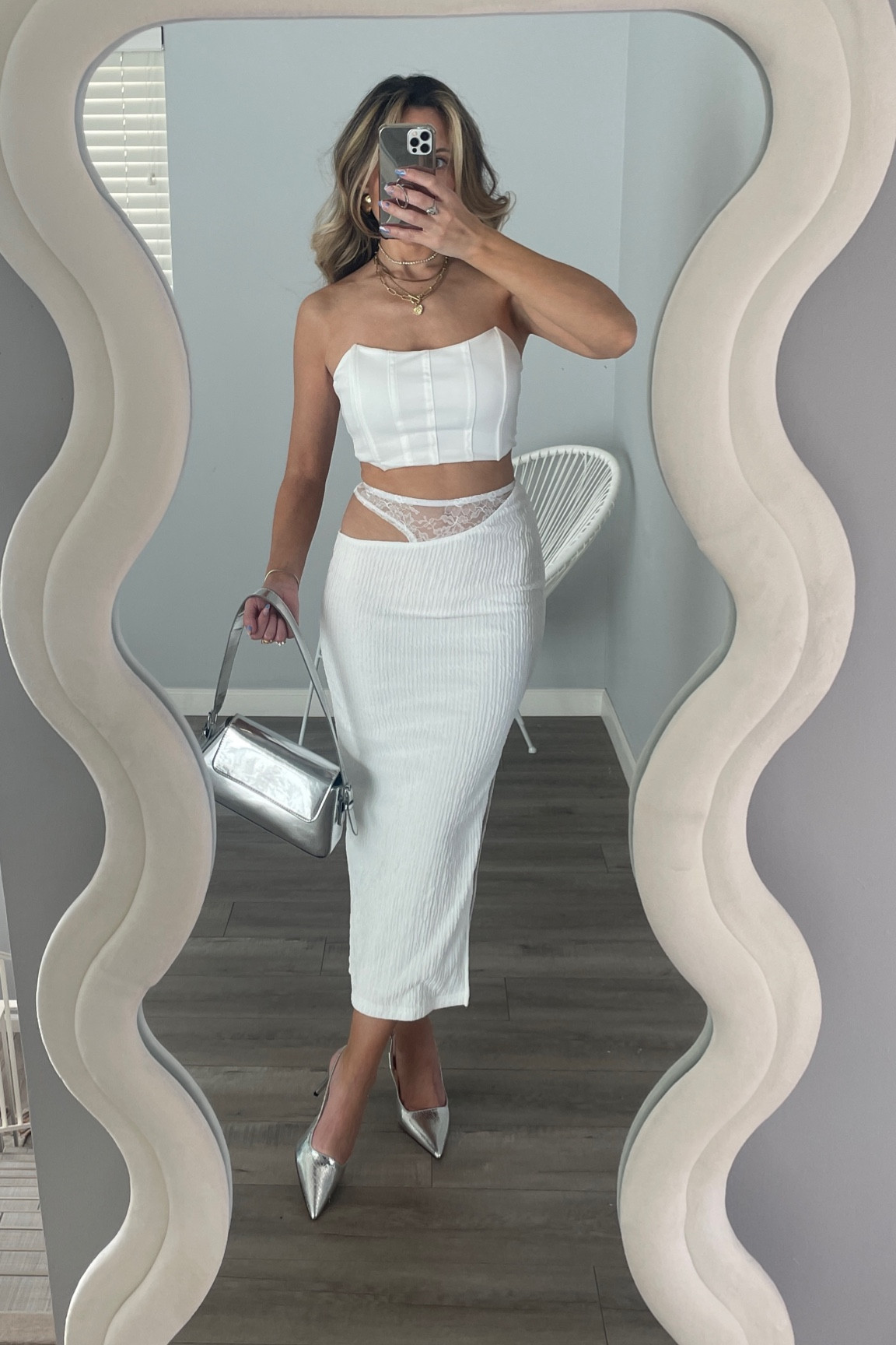 Shein find!! The skirt is made of thick material and is not see through. So flattering on! Corset top has boning and thick non see through material. Wearing XS in both. #shein #summeroutfit #bridaloutfit #bachelorette #whitedress

#LTKunder50 #LTKFind #LTKwedding