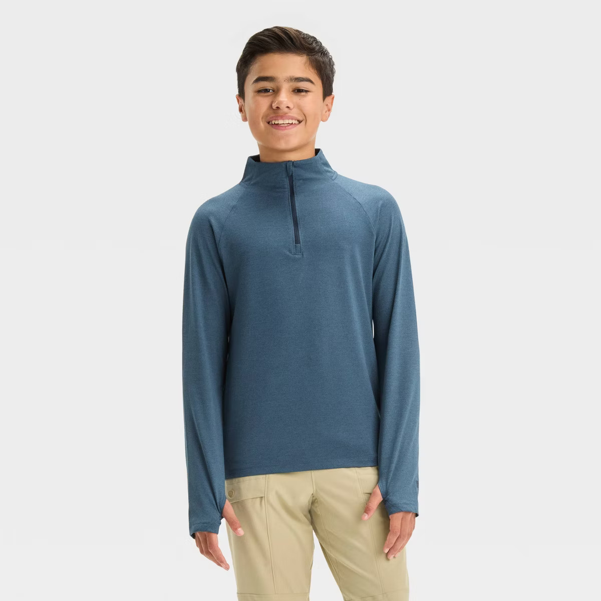 Boys' Soft Stretch 1/4 Zip Layered Sweatshirt - All In Motion™ | Target