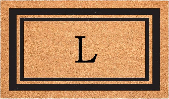 Calloway Mills 152962436L Black Border 24" x 36" Monogram Doormat, (Letter L) | Amazon (US)