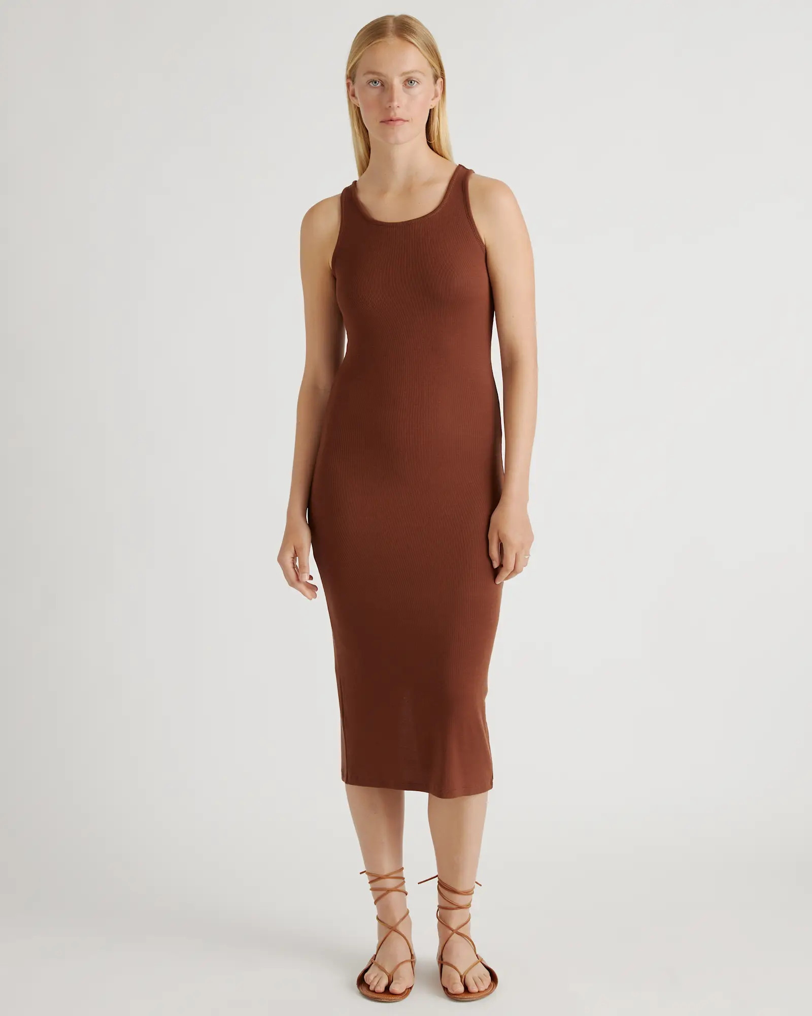 Tencel Rib Knit Sleeveless Dress | Quince | Quince