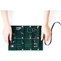 Travel Jewelry Organizer, Custom Jewellery Case, Leather Accessory Roll, Suede Earring Ring Pouch, Drawstring Bag, Personalized Wedding Gifts | Etsy (UK)