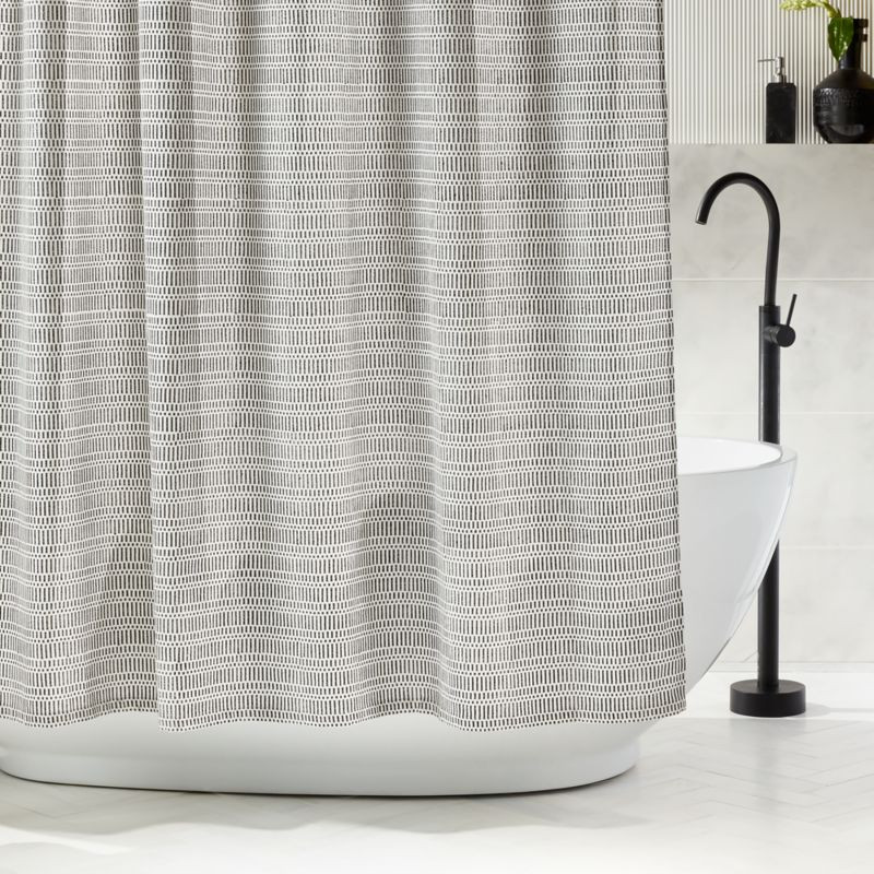 Travis Block Print Shower Curtain 72" + Reviews | CB2 | CB2
