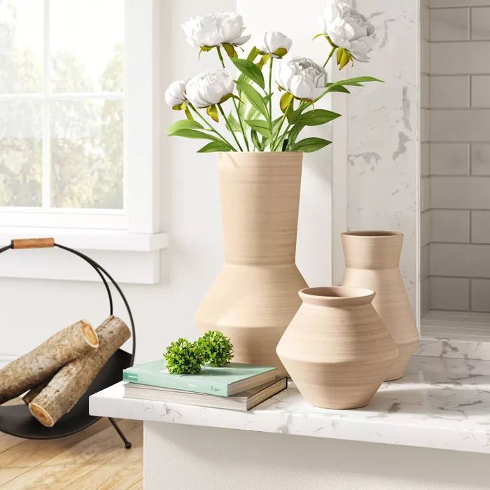 Medium Sandy Modern Vase - Threshold&#8482; | Target