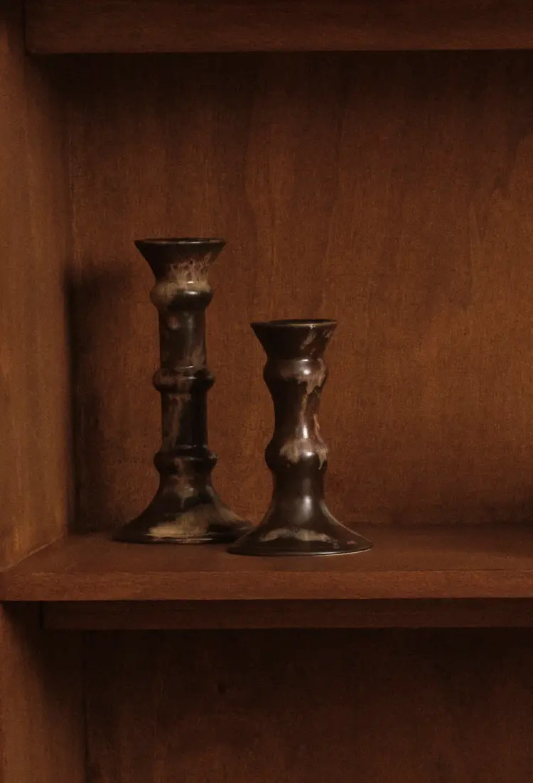 Bougeoir épais, 9x19,5cm en céramique | Monoprix Mode