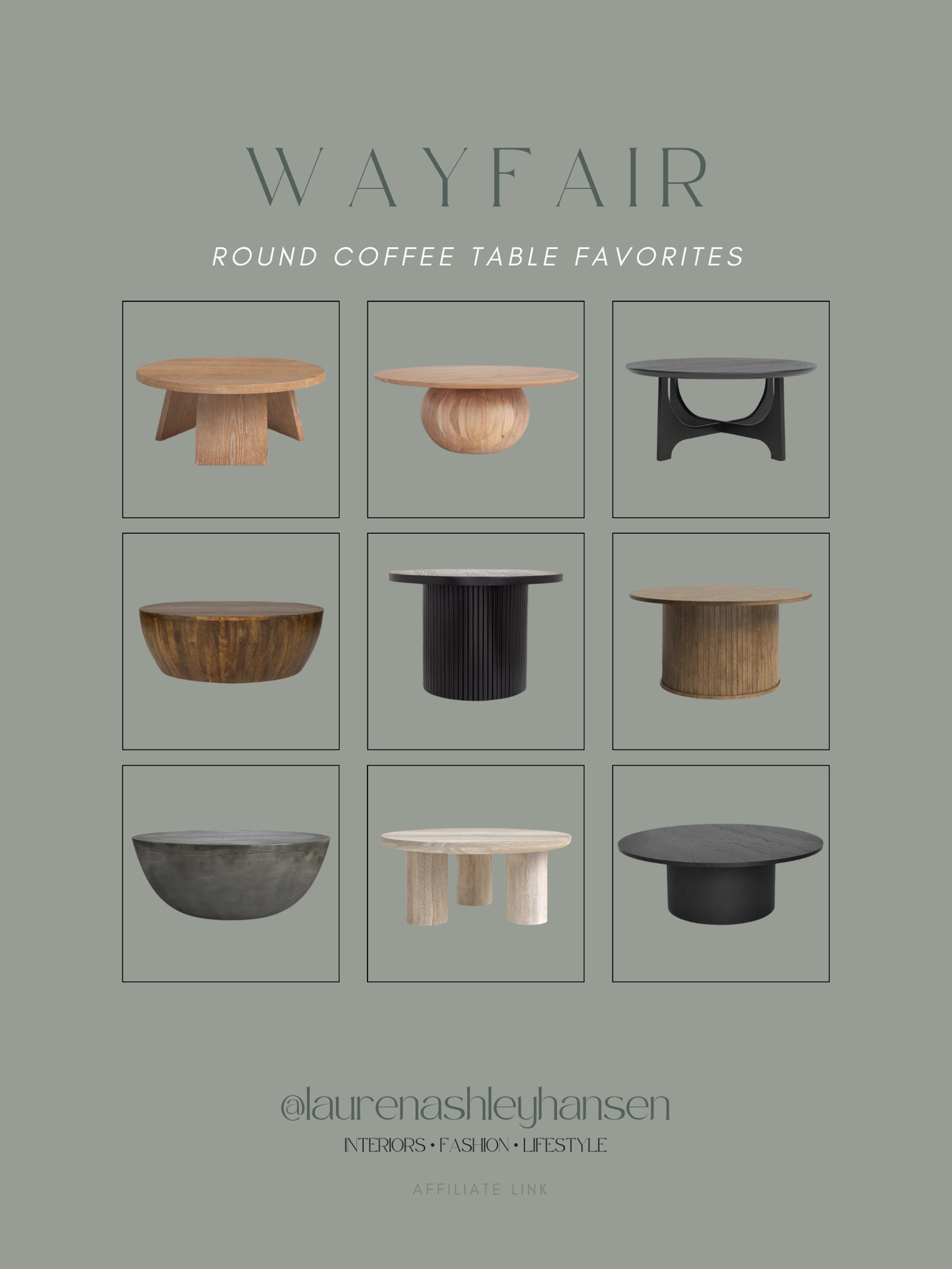 Round low profile coffee tables! We recently added this first option (Mattelynn) to our playroom and it’s the perfect size! I love the finish and it’s very affordable (around $300)! Linking some other favorites from Wayfair all under $800, and most under $500! 

#LTKhome #LTKstyletip