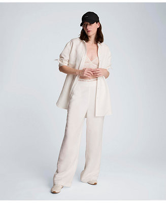 Women's Pull-On Linen Wide-Leg Pants | Macy's