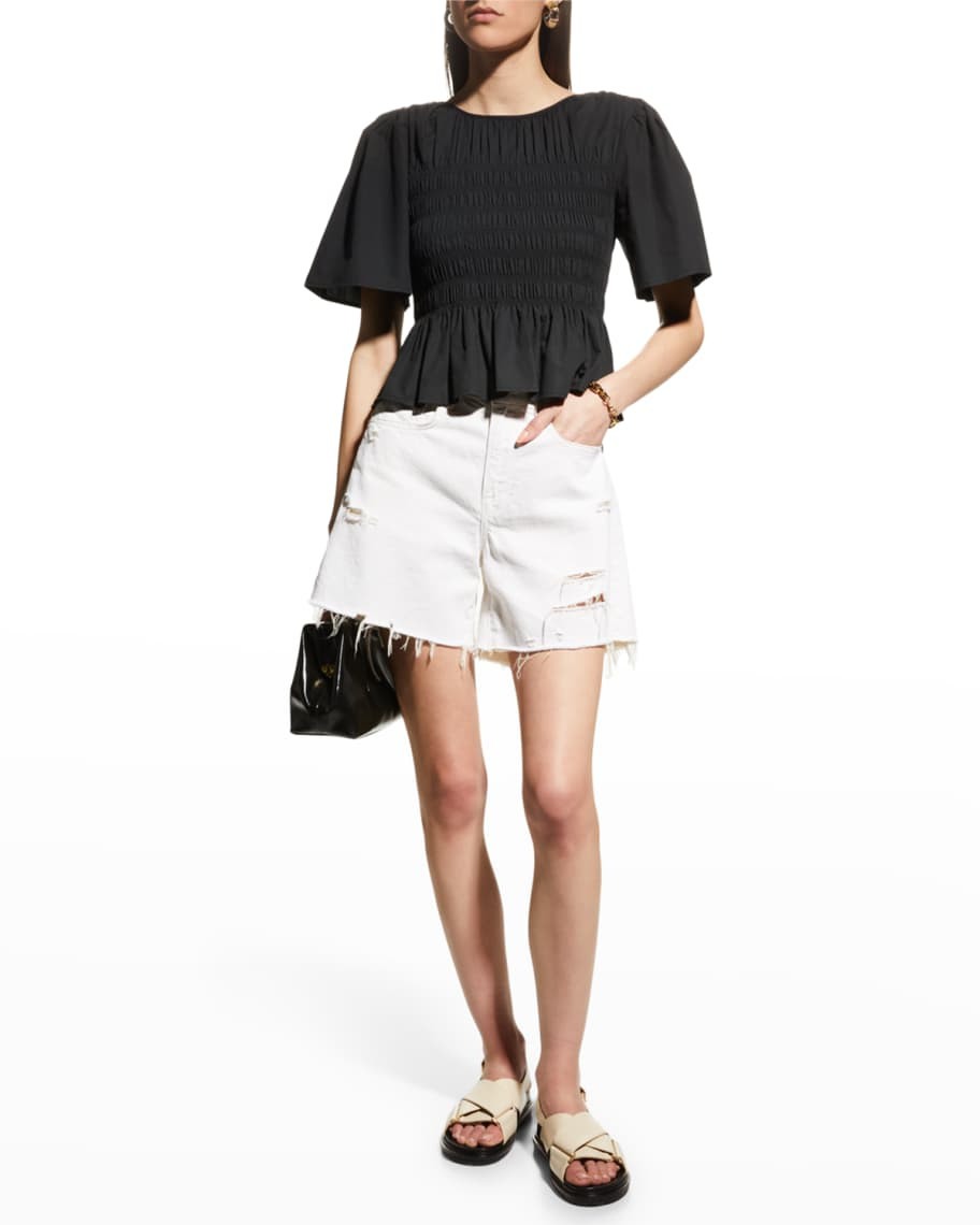 Rails Rosie Smocked Peplum Top | Neiman Marcus