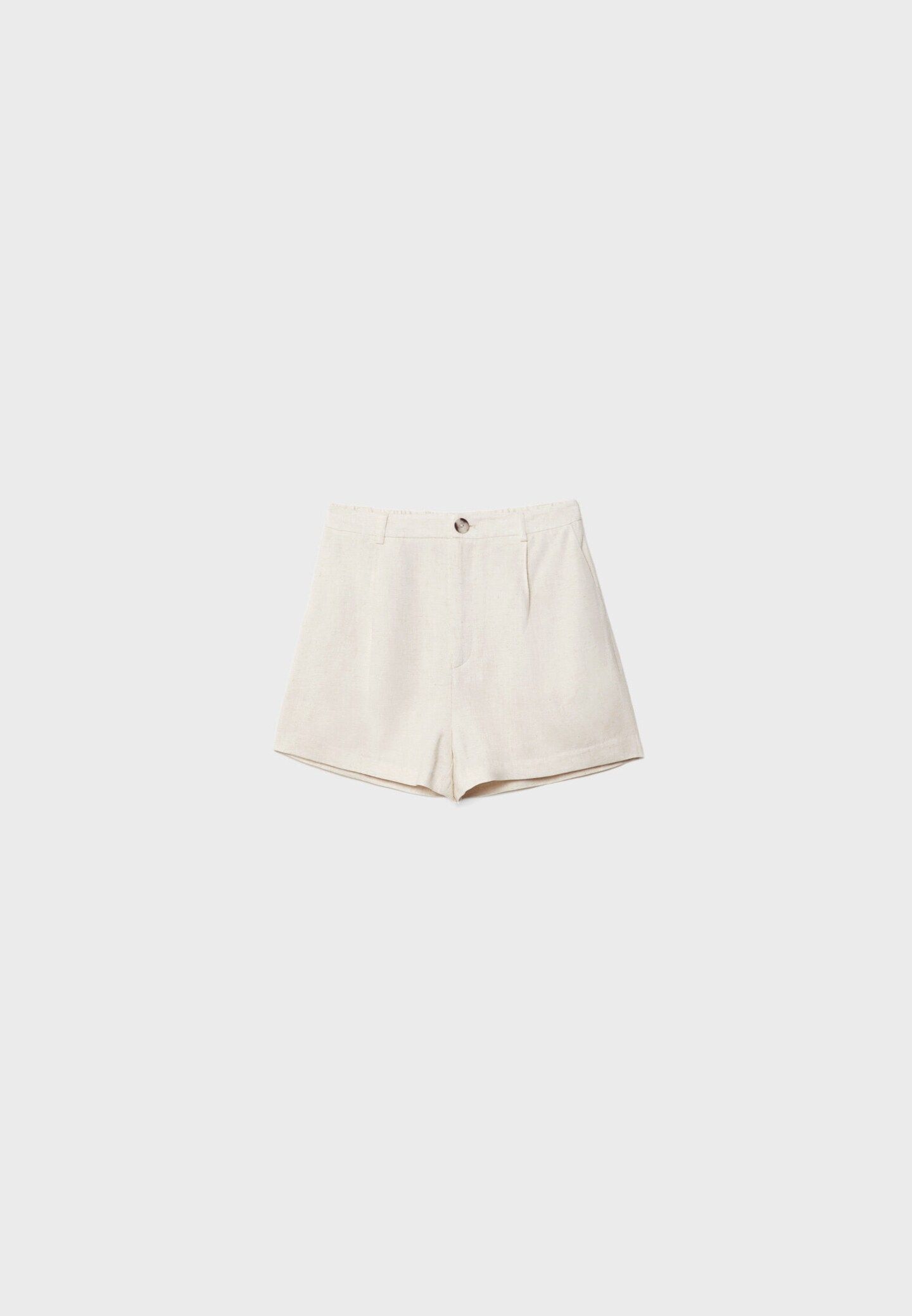 Loose pleated linen-blend shorts | Stradivarius (UK)