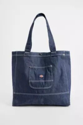 Dickies Denim Tote Bag - Indigo 37cm x 39cm at Urban Outfitters | Urban Outfitters UK