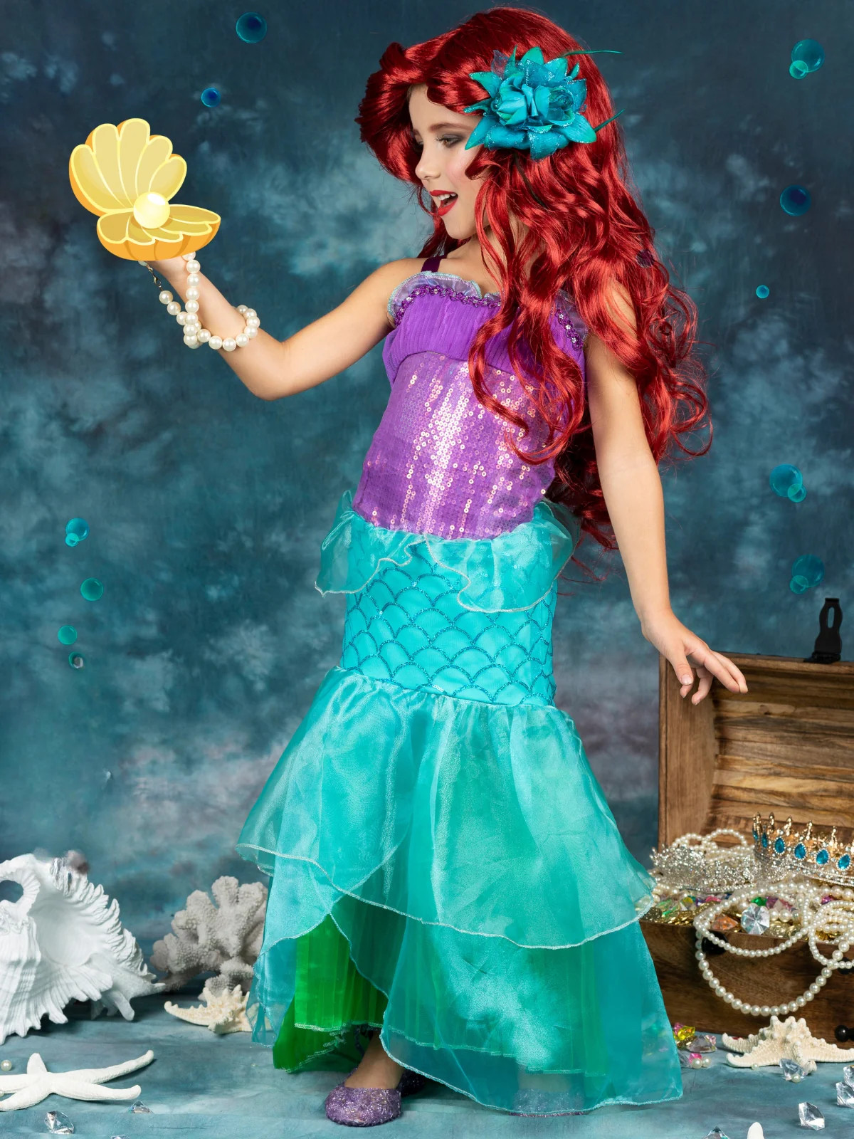 Girls Magical Mermaid Princess Costume Dress | Mia Belle Girls