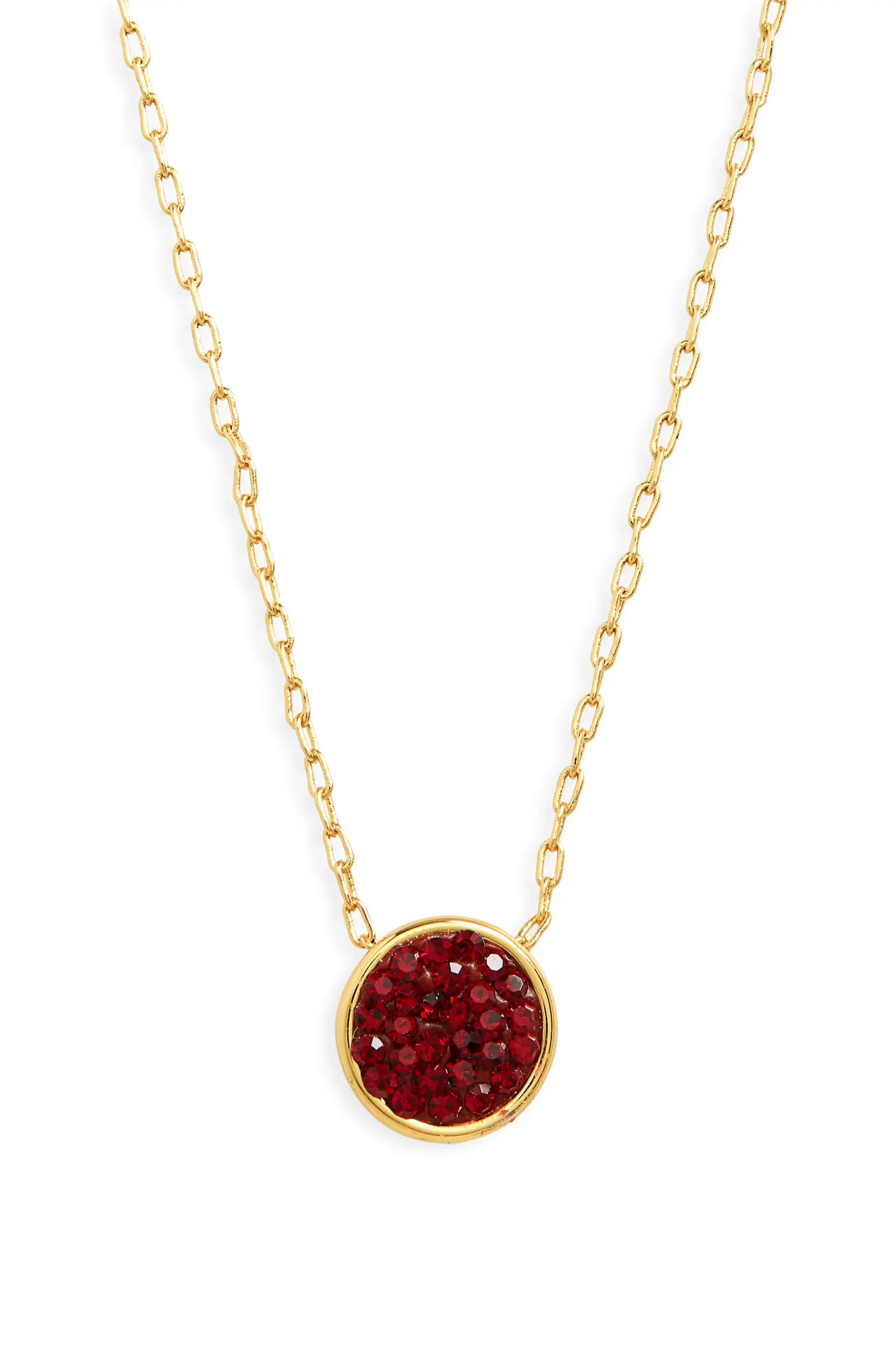 pavé disc pendant necklace | Nordstrom