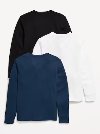 Long-Sleeve Thermal-Knit T-Shirt 3-Pack for Boys | Old Navy (US)