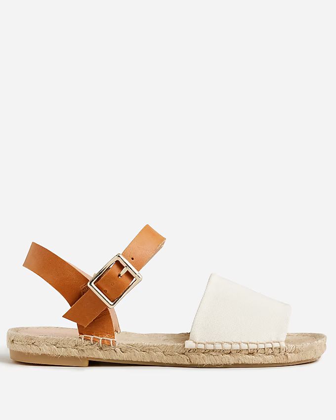 Made-in-Spain ankle-strap espadrilles in leather | J.Crew US