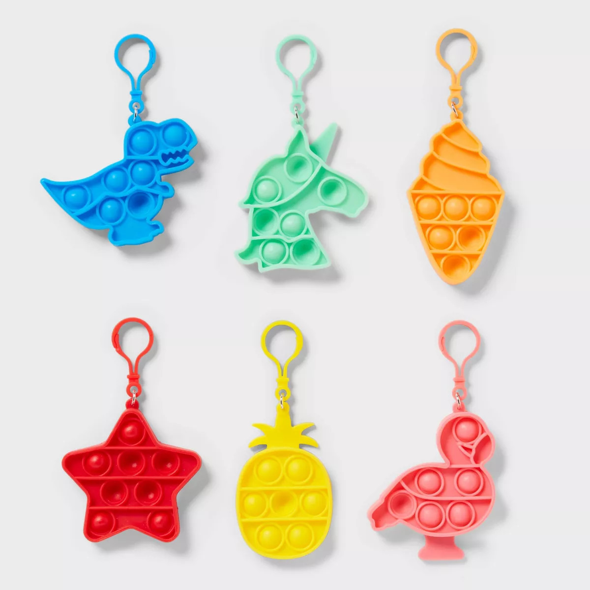 6ct Bubble Pop Keychain Favors - Spritz™: Multicolored Party Favor Toys for Kids, All Occasions... | Target