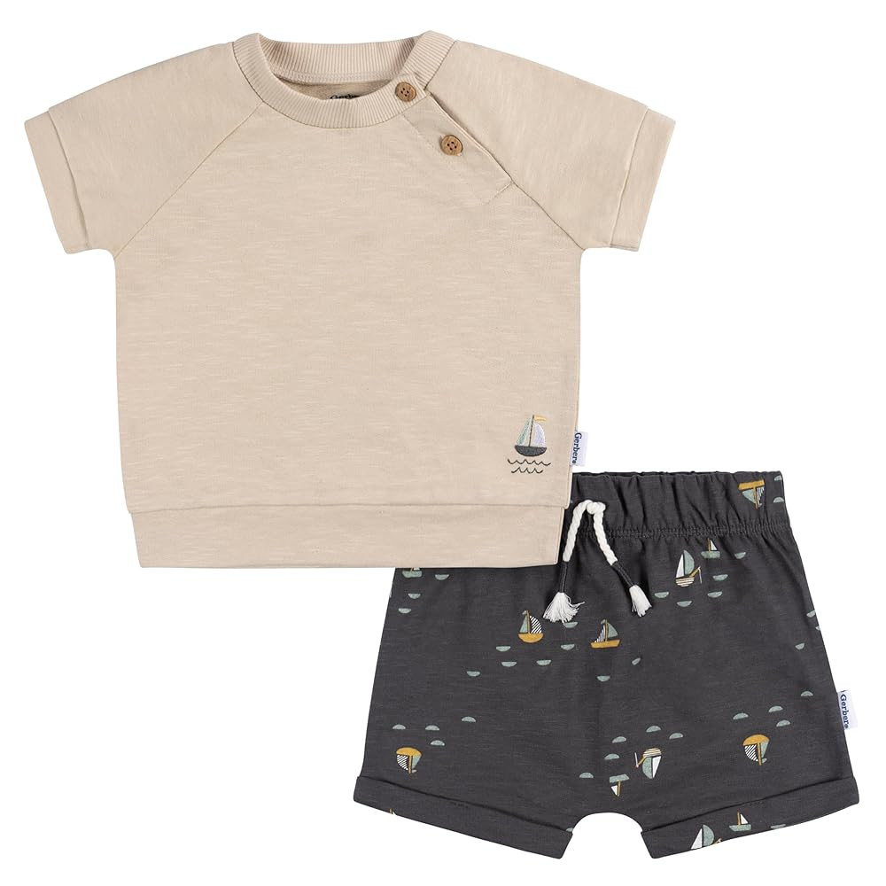 Gerber baby-boys T-shirt and Shorts Set | Amazon (US)