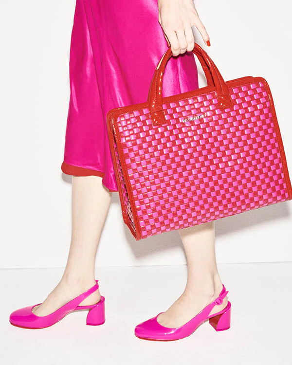 Candy Lacquer Medium Woven Box Tote | MZ Wallace