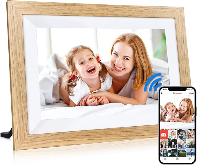 FRAMEO Digital Photo Frame WiFi 10.1 Inch Smart Digital Picture Frame 32G 1280x800 IPS LCD Touchs... | Amazon (US)
