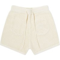 Nanushka Women's Jael Crochet Knit Beach Shorts in Cream, Size Large | END. Clothing | End Clothing (US & RoW)