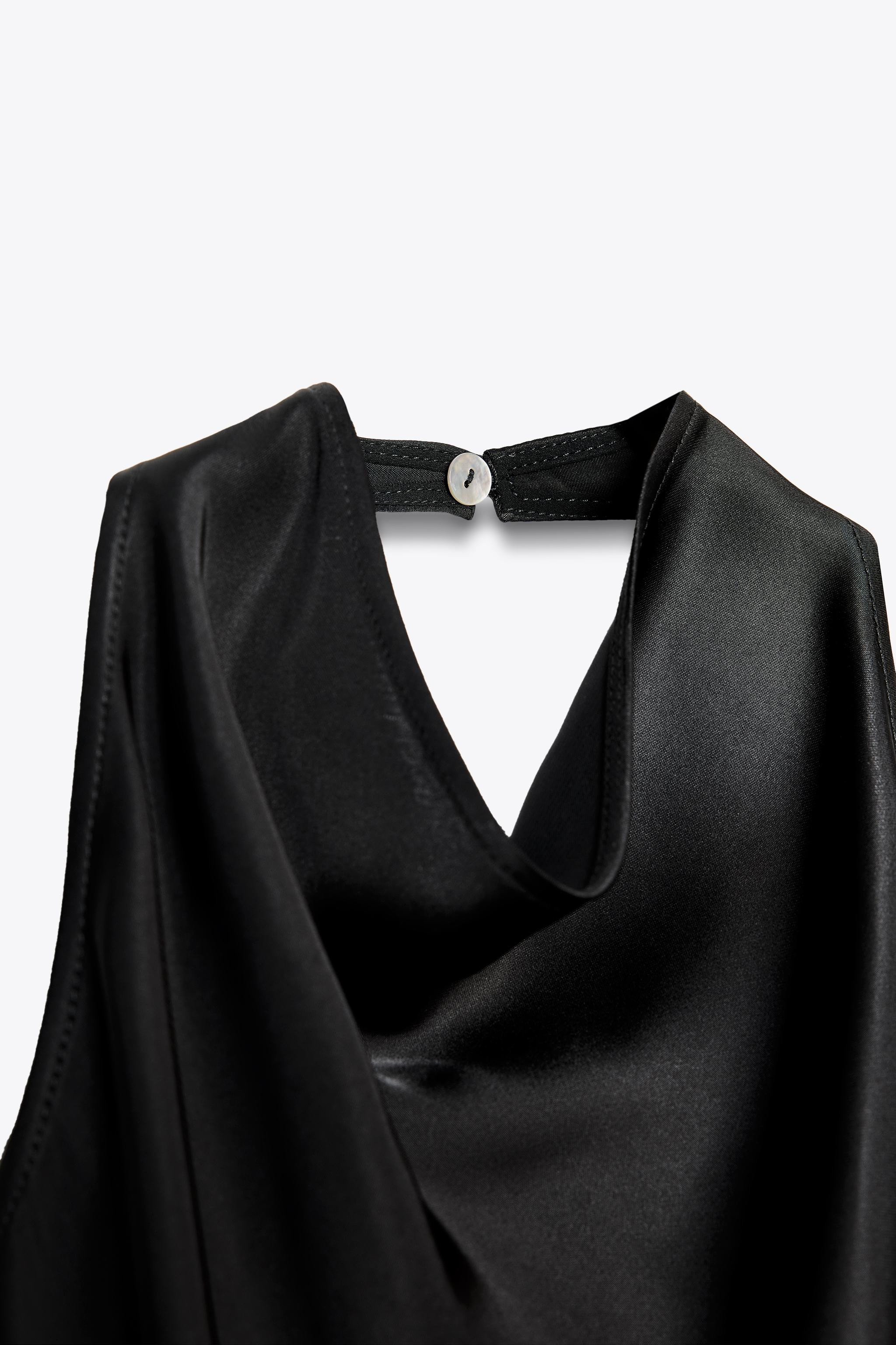 ZW COLLECTION SATIN HALTER TOP | Zara UK