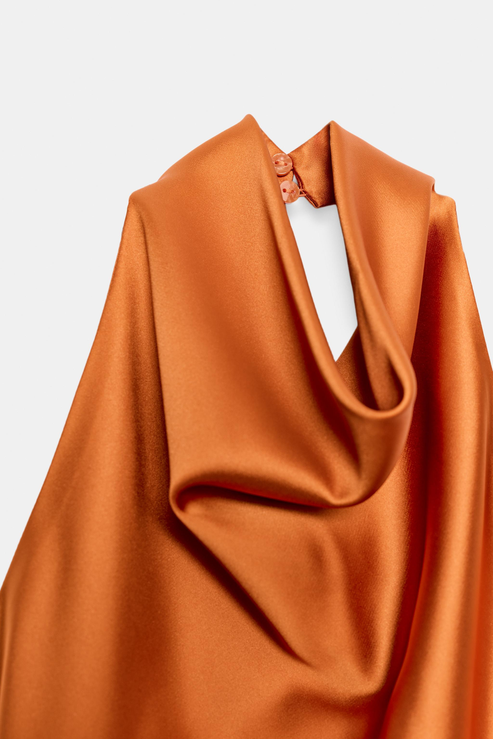 SATIN EFFECT HALTER TOP | Zara US