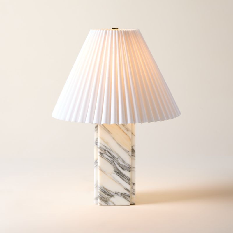Bianca White Marble Table Lamp + Reviews | CB2 | CB2