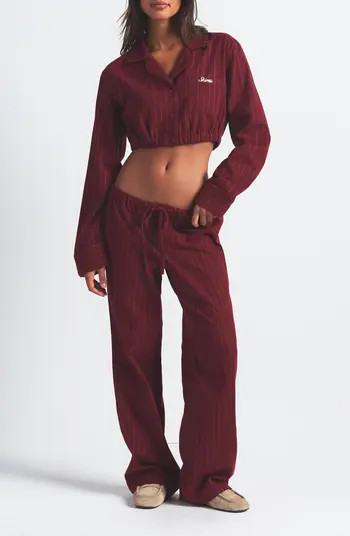Elevated Flannel Crop Pajamas | Nordstrom