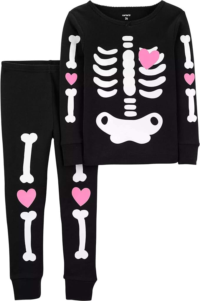 Carter's Girls' 2T-8 2 Piece Snug Fit Cotton Halloween PJs | Amazon (US)