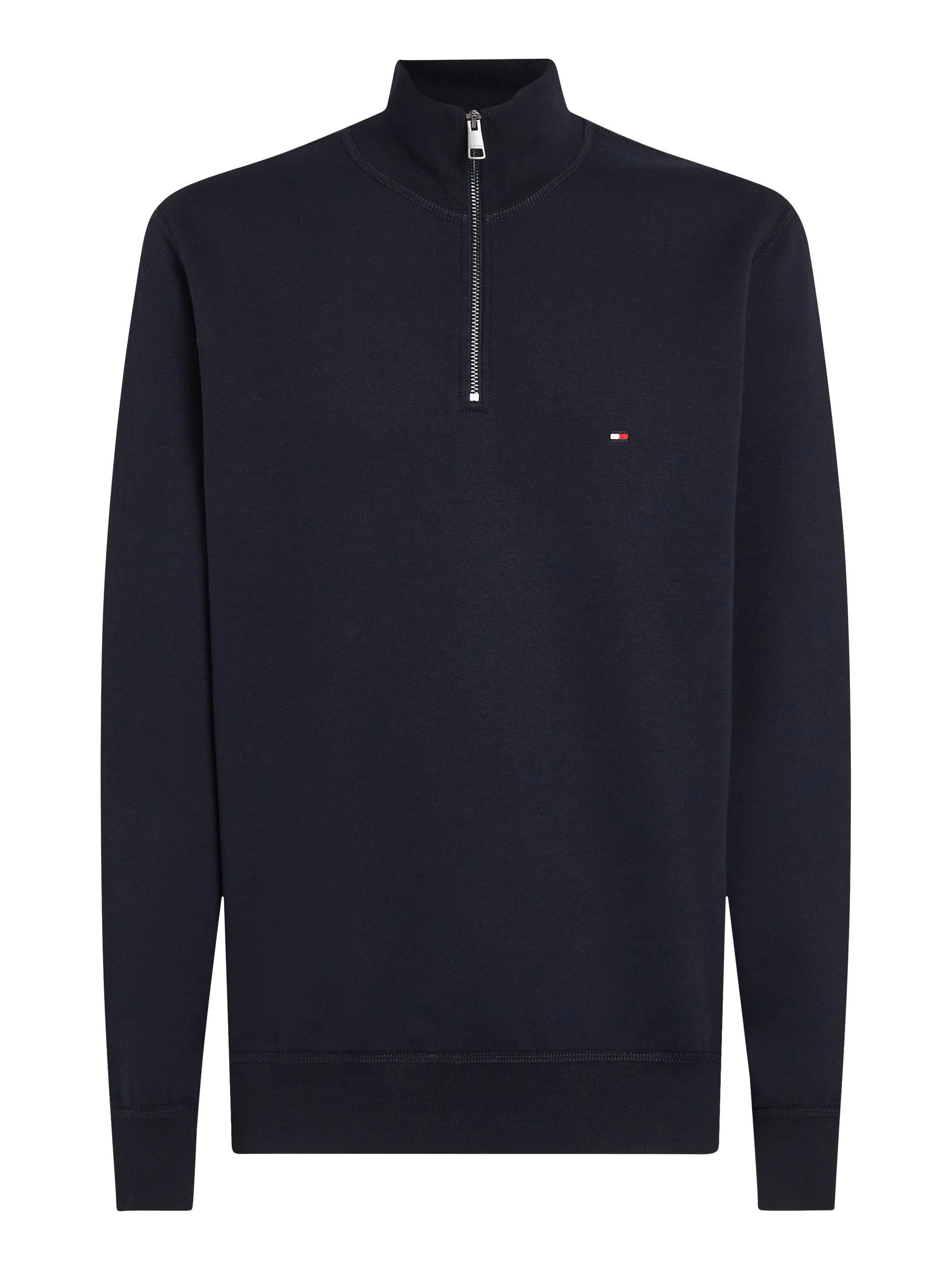 Tommy Hilfiger Tommy Hilfiger Blue Essential Fleece Quarter Zip Sweatshirt | Next US