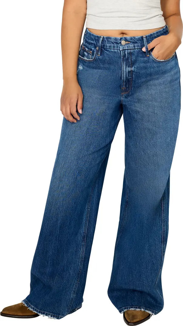 Good American Good Skate High Waist Wide Leg Jeans | Nordstrom | Nordstrom