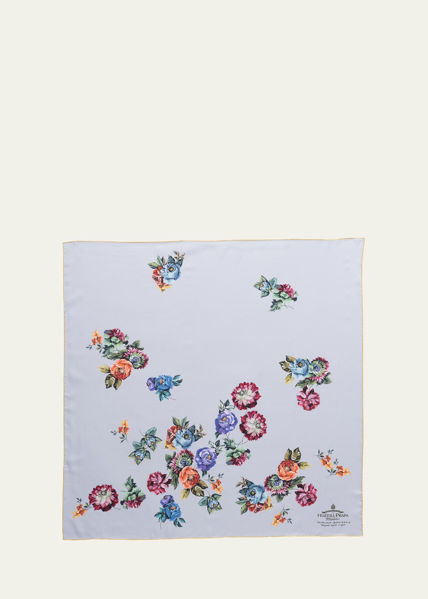 Prada Large Floral Silk Scarf | Bergdorf Goodman