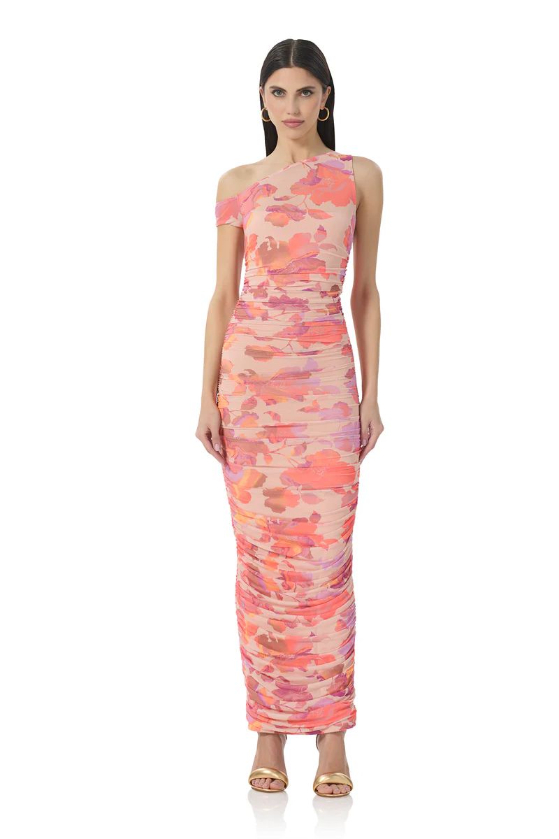 Biona Dress - Nude Marble Floral | ShopAFRM