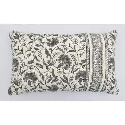 allen + roth 20-in x 12-in Gray Oblong Indoor Decorative Pillow | Lowe's