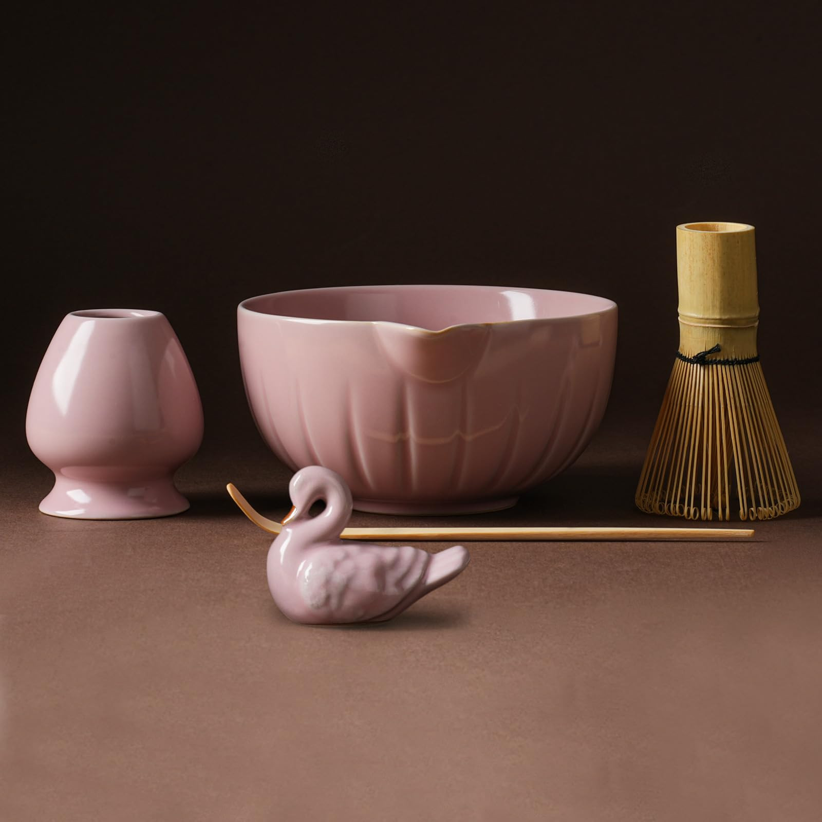 Matcha Whisk Set - 5PCS Japanese Tea Set Includes Matcha Bowl with Spout, Bamboo Whisk with Ceram... | Amazon (US)