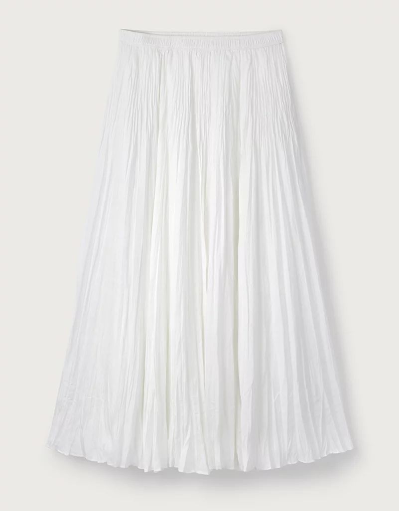 Pleated A-Line Midi Skirt | The White Company (UK)