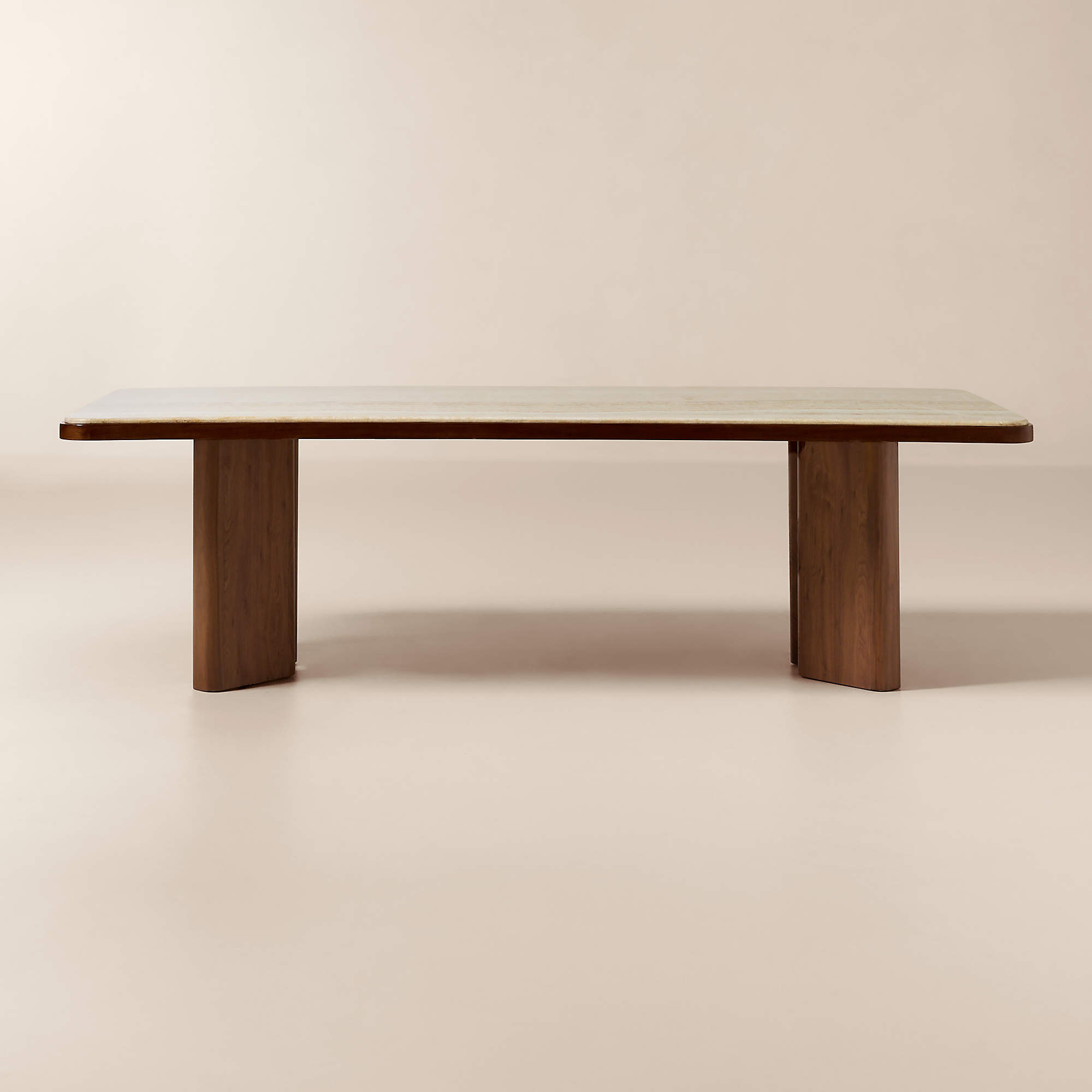 Rio 108" Onyx and Walnut Rectangular Dining Table | CB2 | CB2