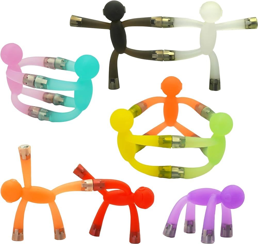 Boxgear 10 Pcs Mini Man Magnetic Toy, Translucent Novelty Toys, Rubber Magnet Men Toy Fridge Magn... | Amazon (US)