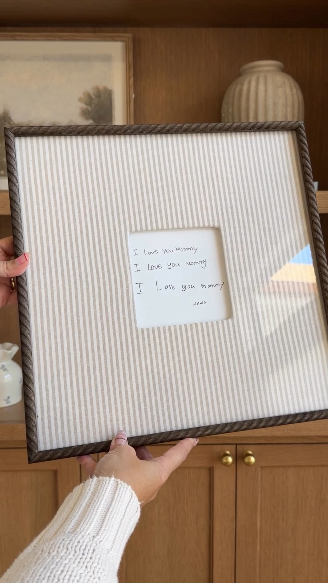 Simple, sentimental, and something I’ll cherish forever 🤍 Just a small way to freeze this season of life… the tiny handwriting, the “mommy” days, all of it.
Used my favorite Hobby Lobby frame to turn it into a piece of decor that feels timeless 🎀


#LTKHome #LTKSeasonal #LTKmomlife