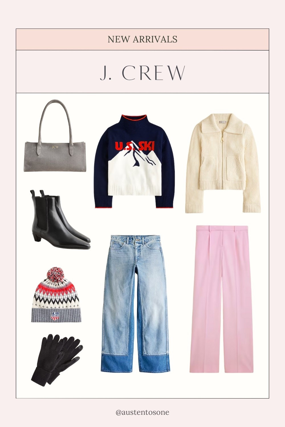 New arrivals from J.Crew! The ski inspired apparel is so cute! I also saved these cute pink trousers and some winter accessories  

#LTKFindsUnder100 #LTKWorkwear