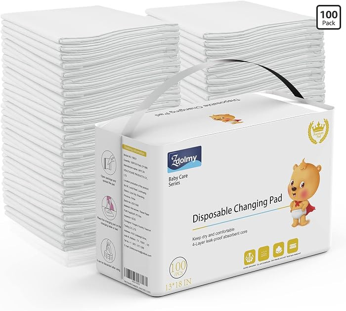 Disposable Changing Pad Liners (100 Pack) Super Soft, Disposable Changing Pads, Ultra Absorbent &... | Amazon (US)