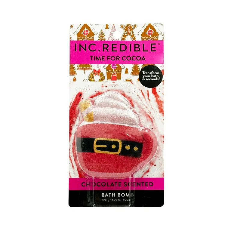 INC.redible Time For Cocoa Cocoa-Shaped Bath Bomb, Chocolate Scented, 120 g | Walmart (US)