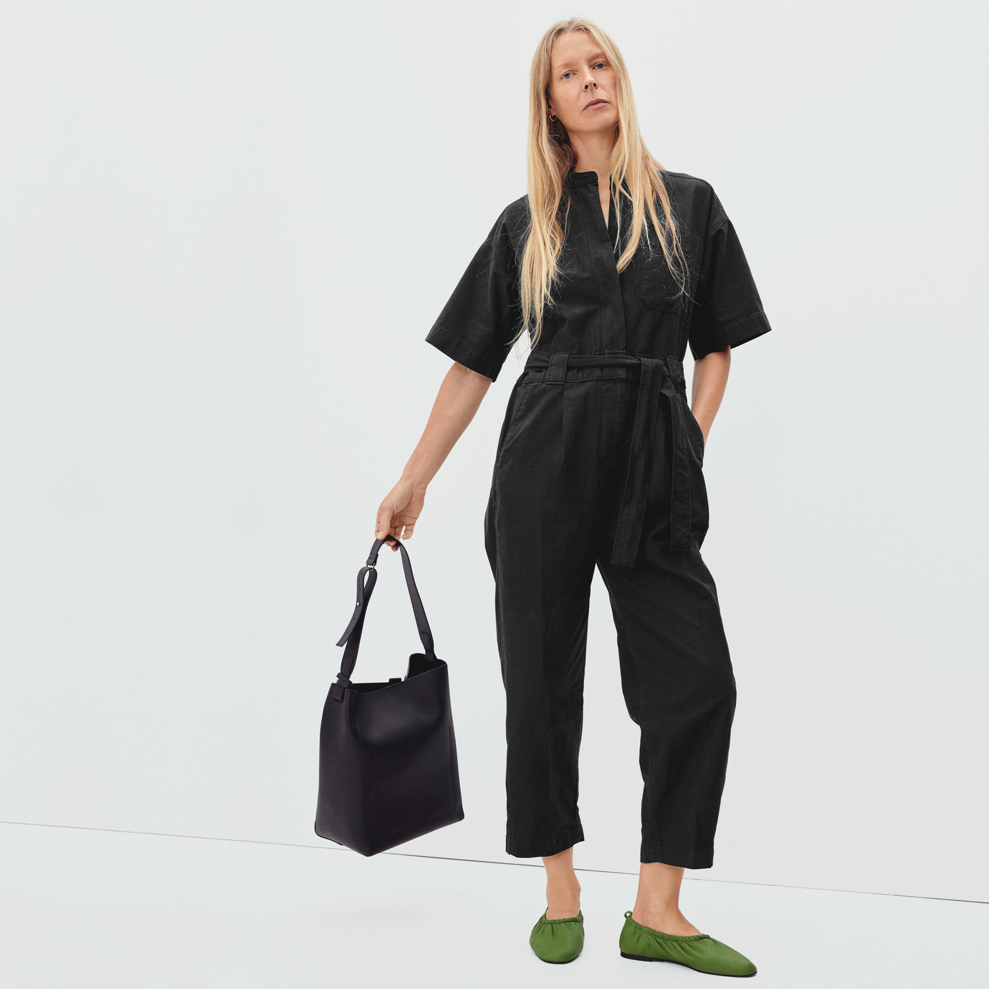 Women's Fatigue Short-Sleeve Jumpsuit by Everlane in Black, Size 6 | Everlane