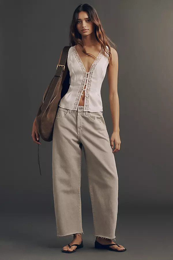 Hattie Crop High-Rise Tapered Jeans | Anthropologie (US)