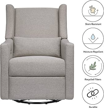 Babyletto Kiwi Electronic Power Recliner and Swivel Glider with USB Port in Performance Grey Eco-... | Amazon (US)